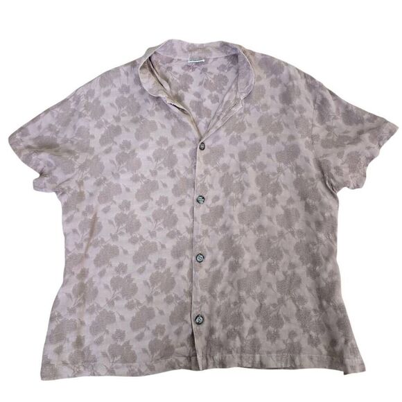 Vintage CP Shades Top Women's Medium Mauve Pink Floral 100% Rayon Button-Up - Picture 1 of 6